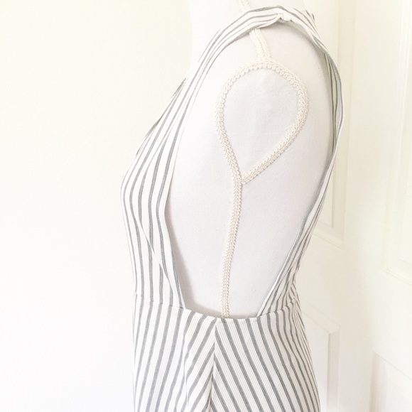 Sexy Gray Striped Mini Dress - Picture 4 of 8